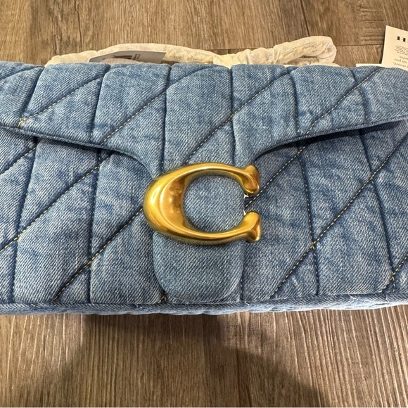 Coach Tabby 26 Blue Jean Quilted Shoulder Handbag - Picture 3 of 16